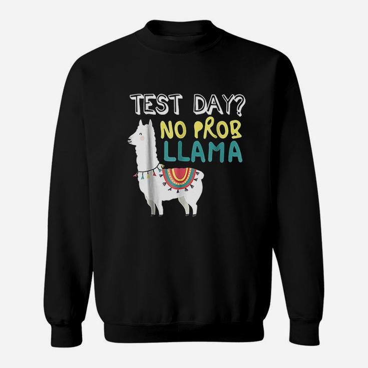 Test Day Llama Teacher Exam Testing Sweatshirt
