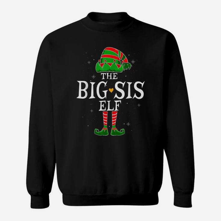 The Big Sister Elf Group Matching Family Christmas Sis Funny Sweatshirt