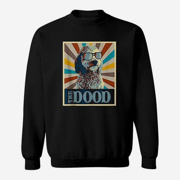 The Dood Retro Goldendoodle  Doodle Mom And Dood Dad Sweatshirt