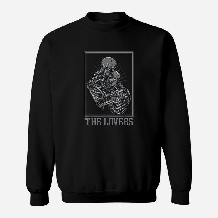 The Lovers Skeleton Tarot Card Gothic Sweatshirt