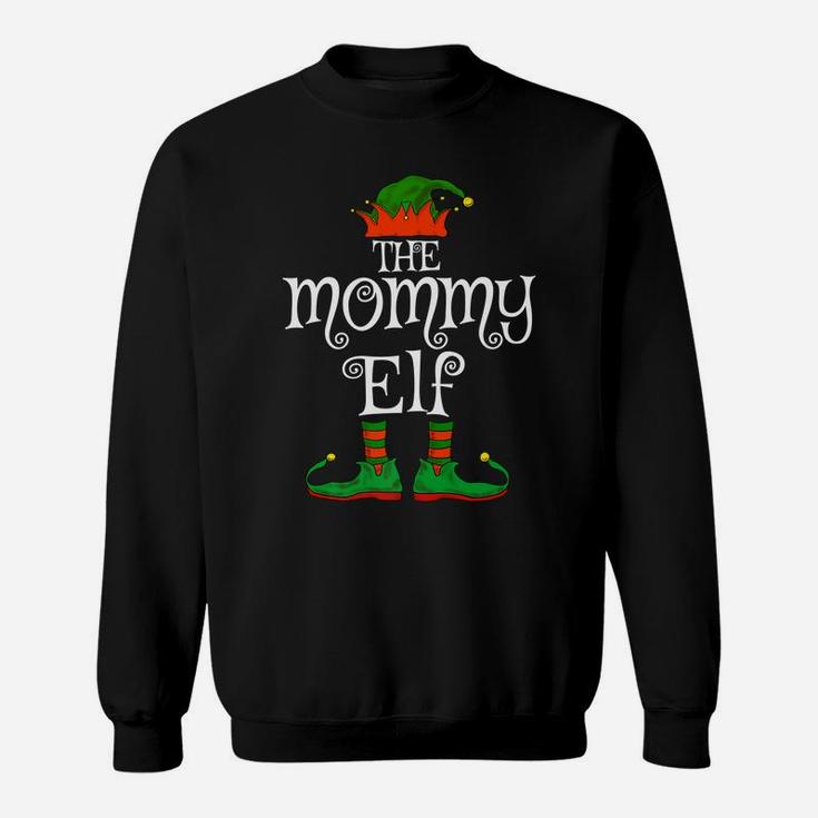 The Mommy Elf Family Matching Funny Christmas Gift Mom Sweatshirt