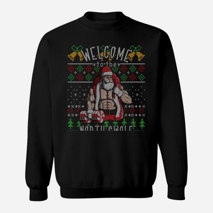The North Swole Santa Claus Christmas Gym Funny Sweatshirt Sweatshirt