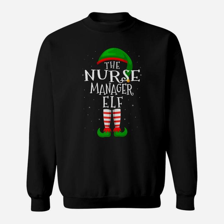 The Nurse Manager Elf Funny Matching Family Group Xmas Gift Sweatshirt