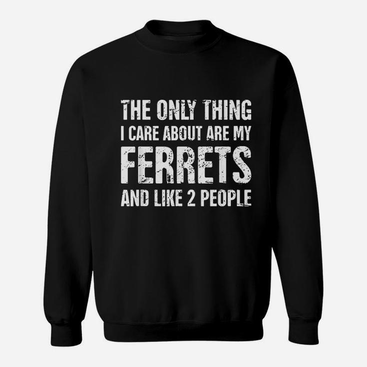 The Only Thing I Care About Are My Ferrets And Like 2 People Sweatshirt