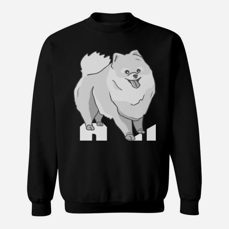 The Pomfather - Pom Father Funny Dog Dad Pomeranian Lover Sweatshirt