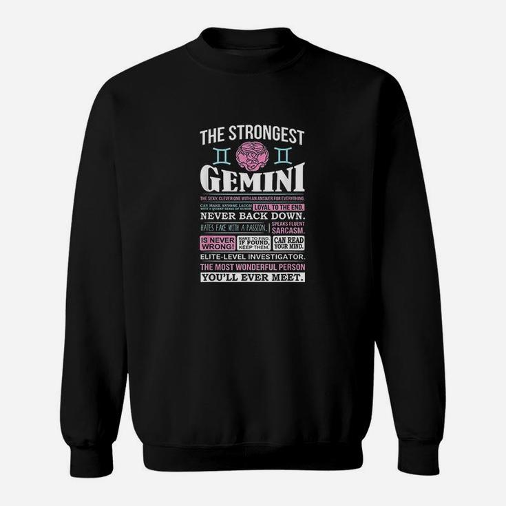 The Strongest Gemini Zodiac Never Back Down  Best Gemini Sweatshirt