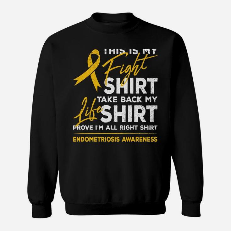 This Is My Fight Shirt Endometriosis Awareness Yellow Ribbon Sweatshirt