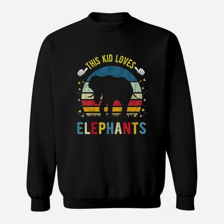 This Kid Loves Elephants Sweatshirt