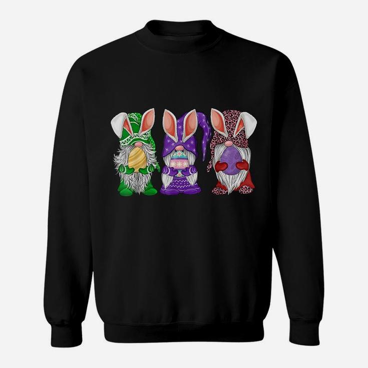 Three Gnome Easter Hippie Egg Hunting Costumer Bunnies Sweatshirt