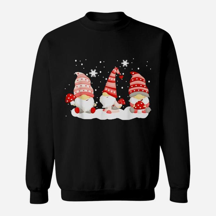 Three Gnomes In Buffalo Plaid Christmas Gift Sweatshirt