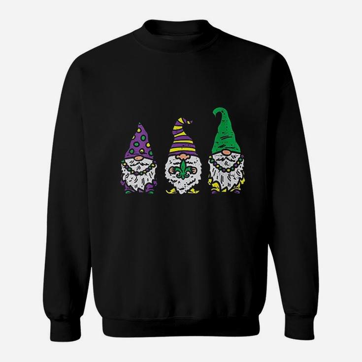 Three Nordic Gnomes Jester Beads Tomte Mardi Gras Carnival Sweatshirt