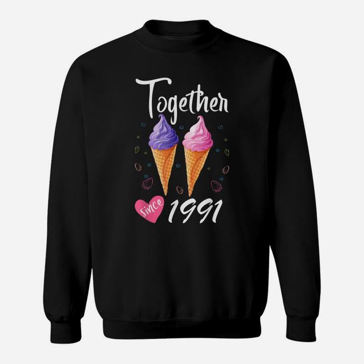 Together Since 1991 29 Years Being Awesome Aniversary Gift Sweatshirt