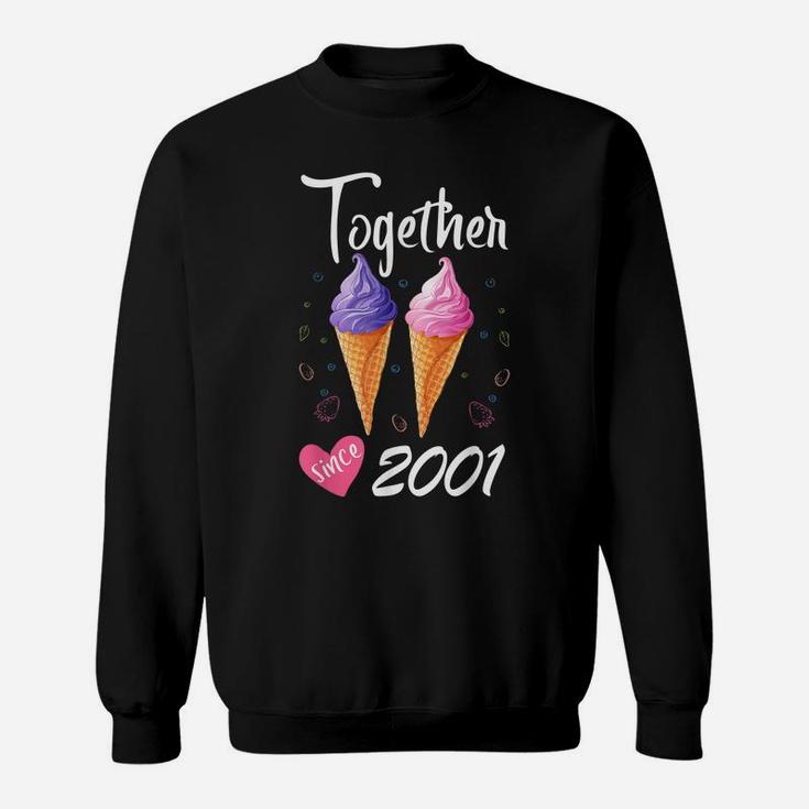 Together Since 2001 19 Years Being Awesome Aniversary Gift Sweatshirt