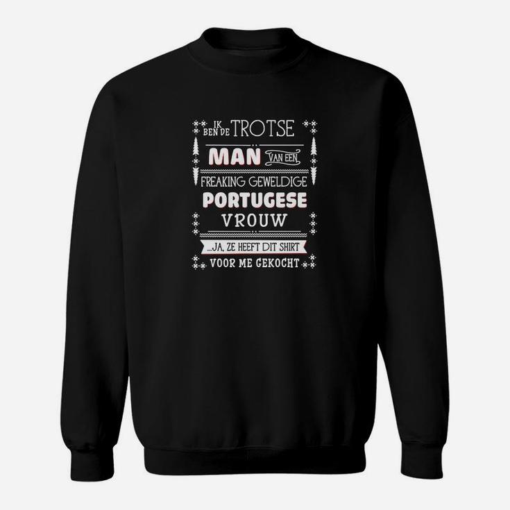 Trotse-Mann-Portugie-Vrouw- Sweatshirt