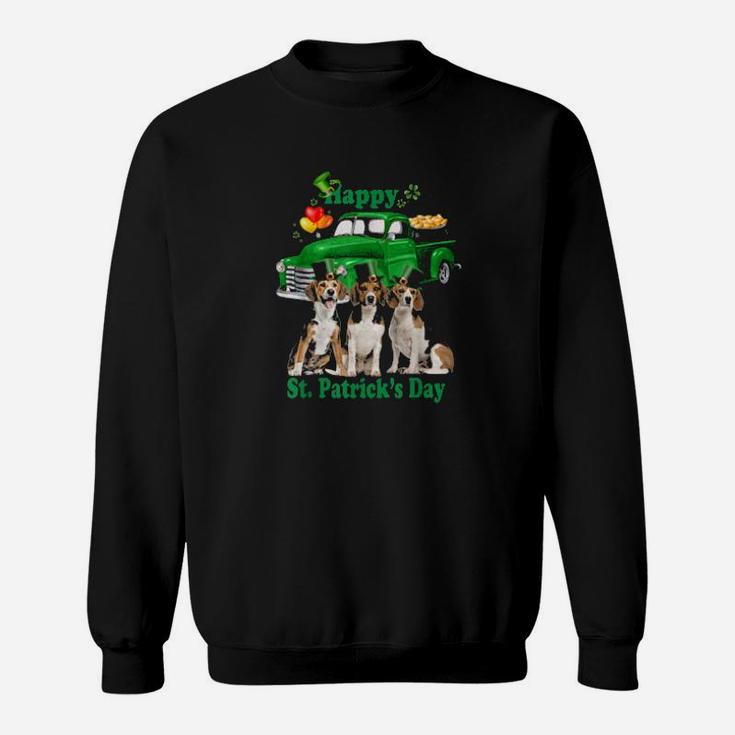 Truck Happy St Patrick Day Beagle Sweatshirt