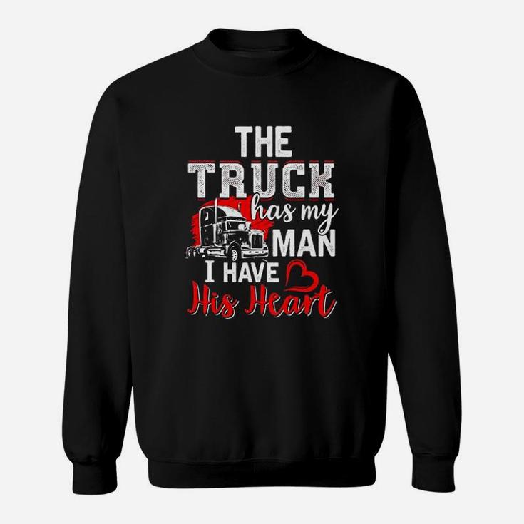 Trucker Wife Truck Driver Funny Girlfriend Gift Sweatshirt