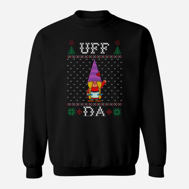 Uff Da, Swedish Tomte Gnome, God Jul, Christmas Women Girls Sweatshirt