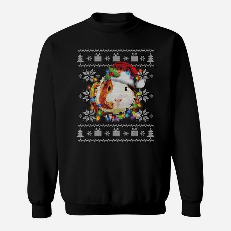 Ugly Christmas Guinea Pig Gift Funny Santa Pajama Sweatshirt Sweatshirt