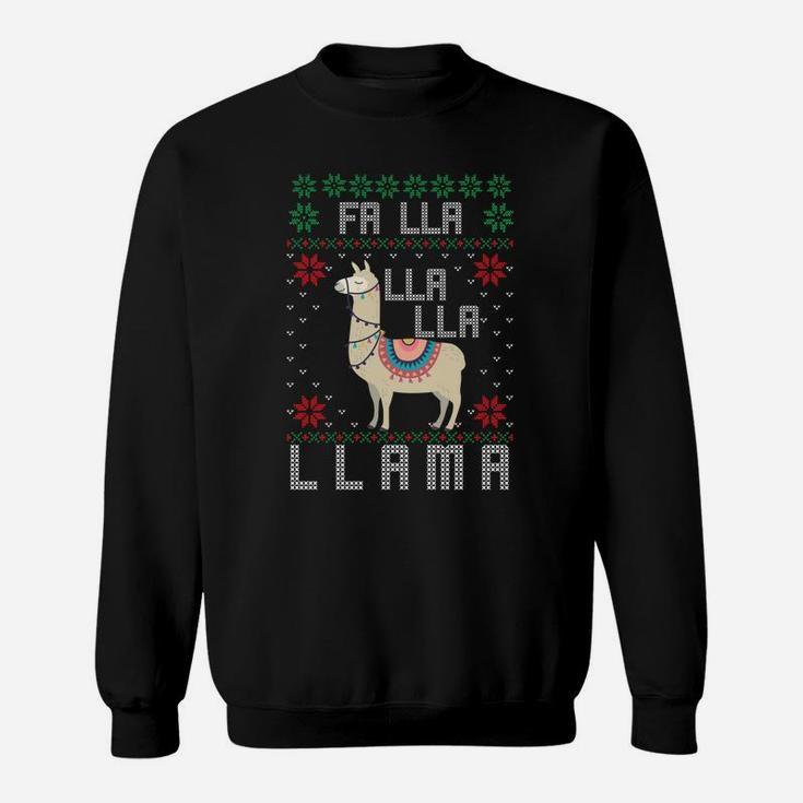Ugly Christmas Sweater Llama Funny Holiday Sweatshirt Sweatshirt