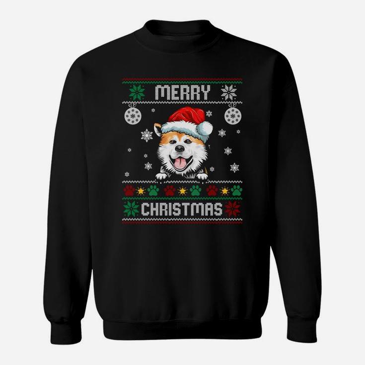 Ugly Merry Christmas Dog Akita Xmas Costume Gift Sweatshirt Sweatshirt