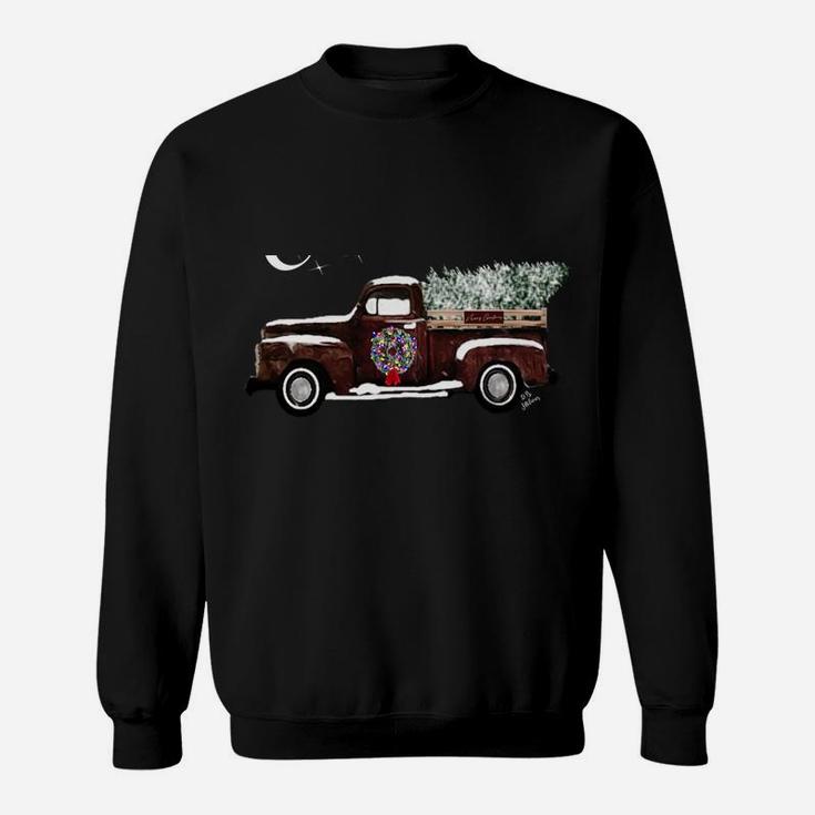 Ugly Sweater Christmas - Snowed Old Retro Christmas Pick Up Sweatshirt