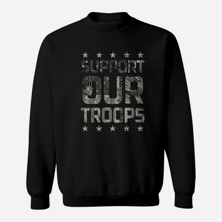 United States Army Support Our Troops Graphic Sweatshirt