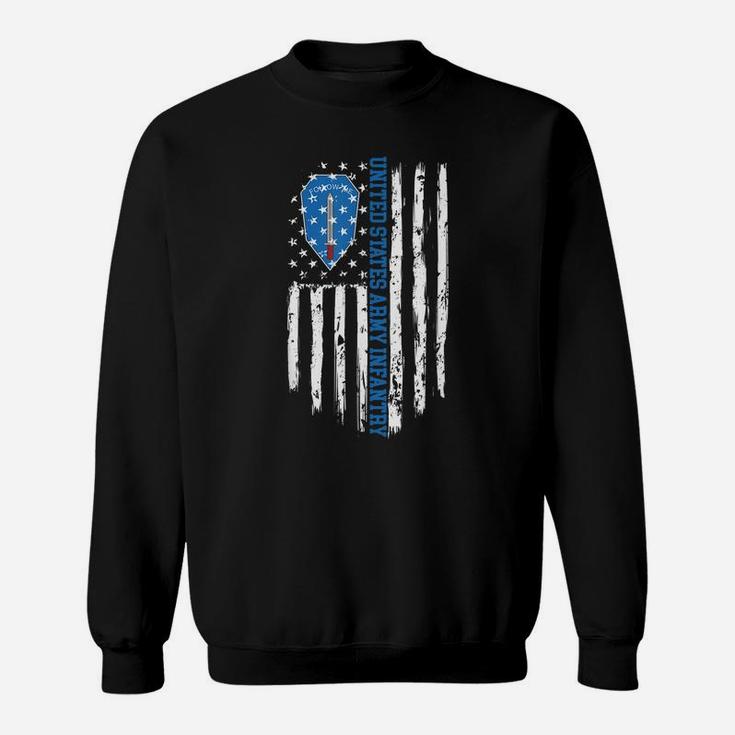 Us Army Infantry "Follow Me" American Flag Sweatshirt