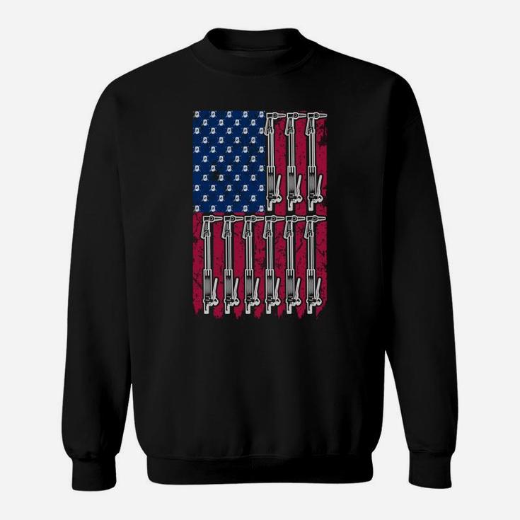Us Flag Patriotic Weld Tee Welding Welder Christmas Gift Sweatshirt Sweatshirt