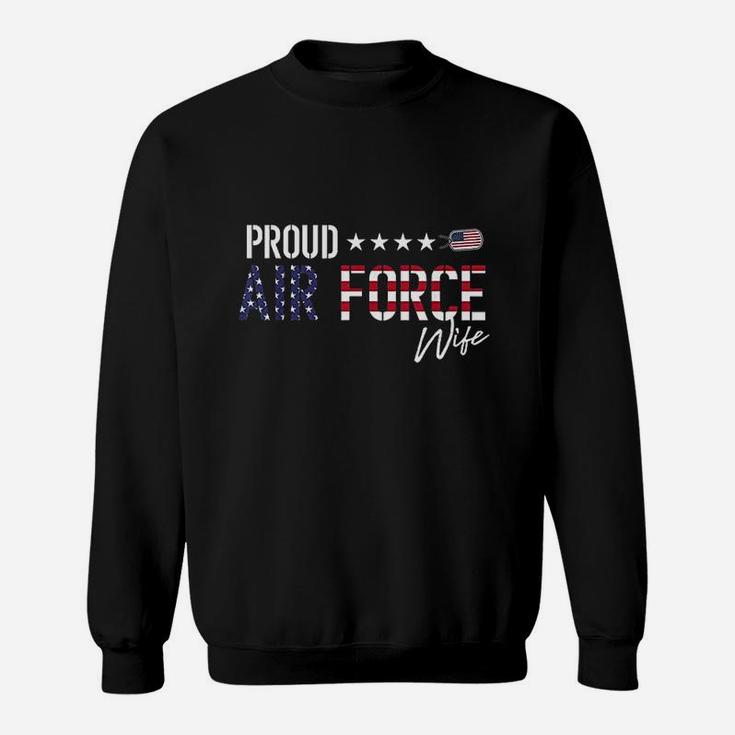 Us Flag Proud Air Force Wife Sweatshirt