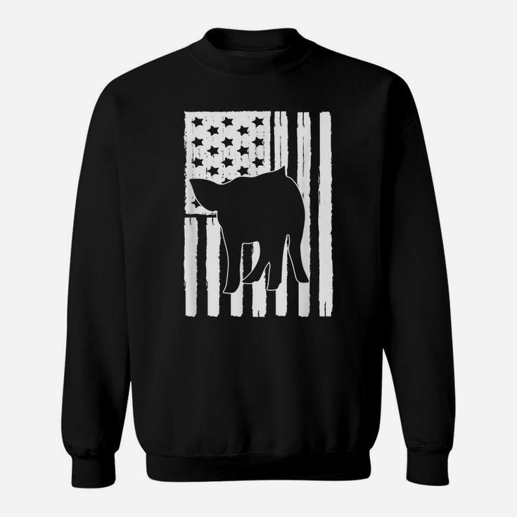 Usa American Flag Pig Theme Idea For Farm Animal Lovers Sweatshirt