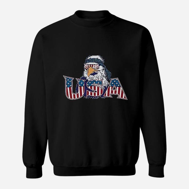 Usa Epic Patriot Bald Eagle 4Th Of July Patriotic Heather Royal Blue Sweatshirt