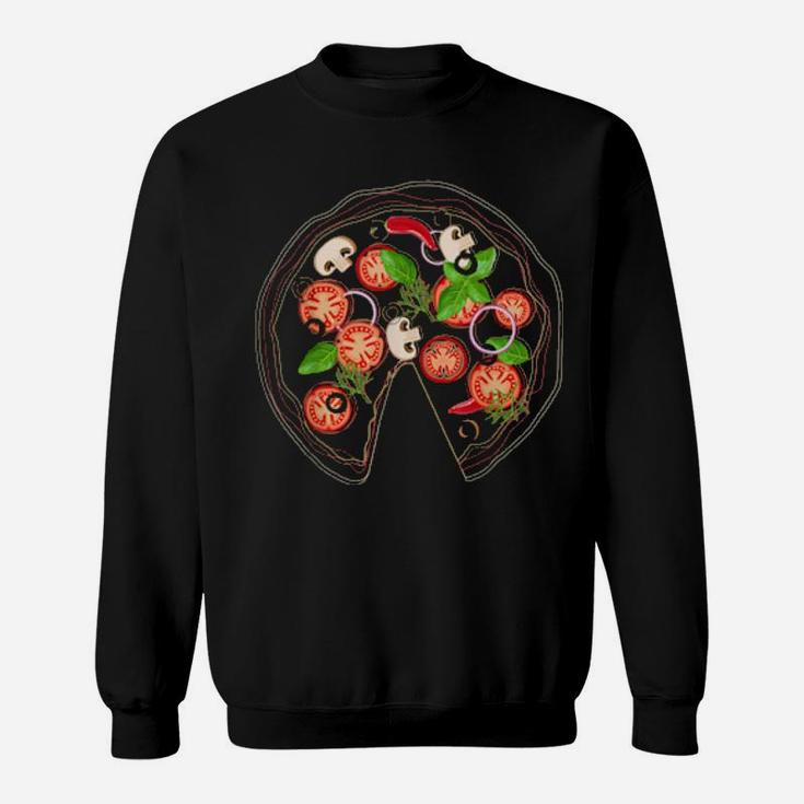 Valentines Day Couple Quote The Missing Piece Pizza And Slice Sweatshirt