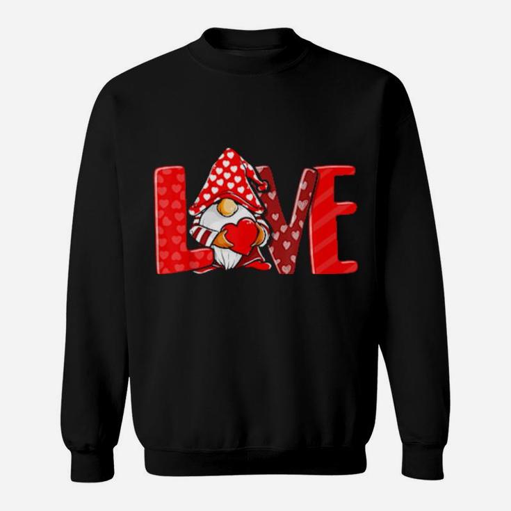 Valentines Day Gnome Love Boys Girls Sweatshirt
