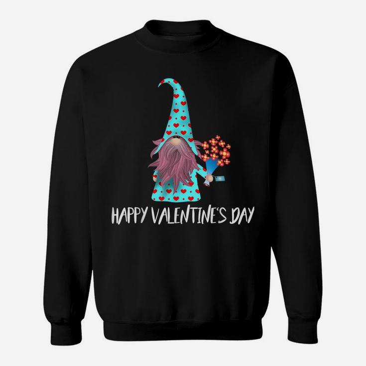 Valentine's Day Gnome With Flowers - Love Gnome Sweatshirt