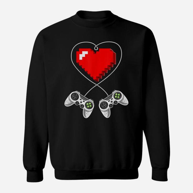 Valentine's Day Video Game Controller Heart Gamer Gift Boys Sweatshirt