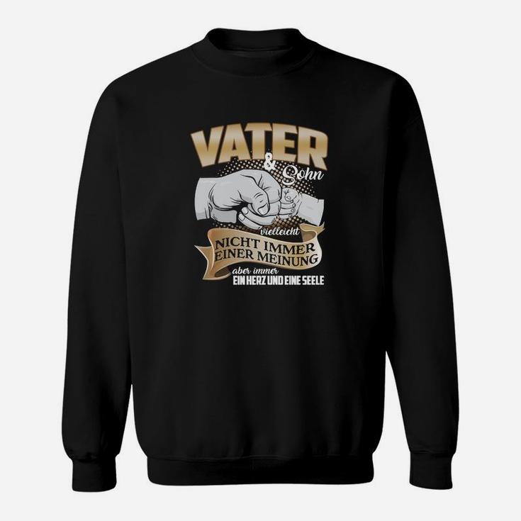 Vater und Sohn Elefanten Sweatshirt, Handabdruck Design mit Spruch