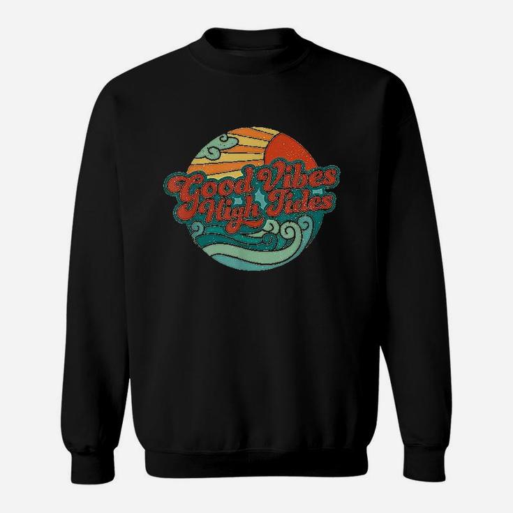 Vibes High Tides Retro 60S Summer Gift Sweatshirt