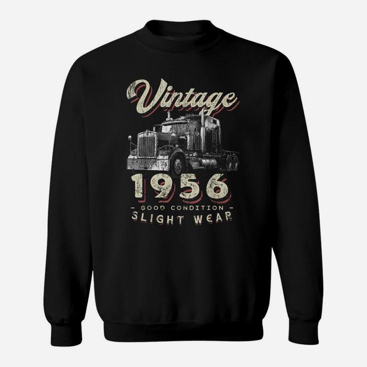 Vintage 1956 Trucker Big Rig Truck Driver 65Th Birthday Sweatshirt