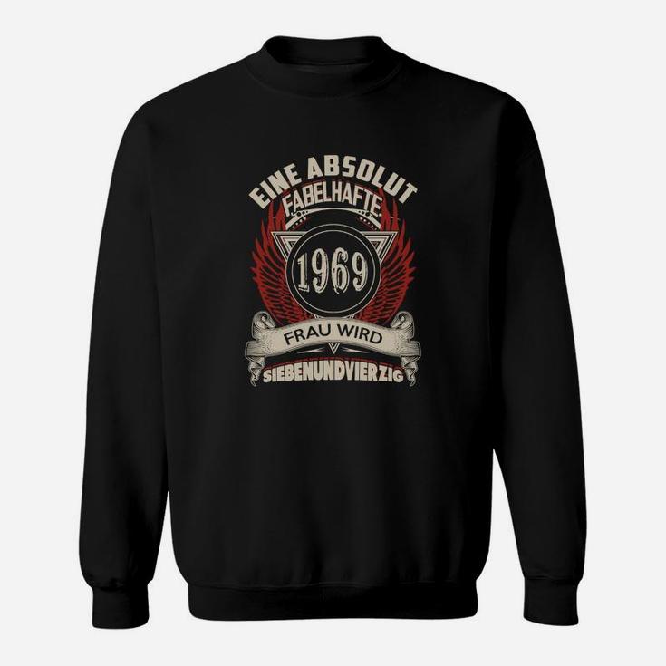 Vintage 1969 Damen Sweatshirt Absolut Fabelhafte Frau Wird 47