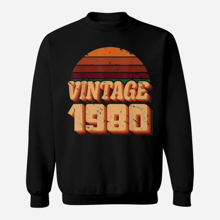 Vintage 1980, 40Th Birthday,, 40 Years Old Sweatshirt