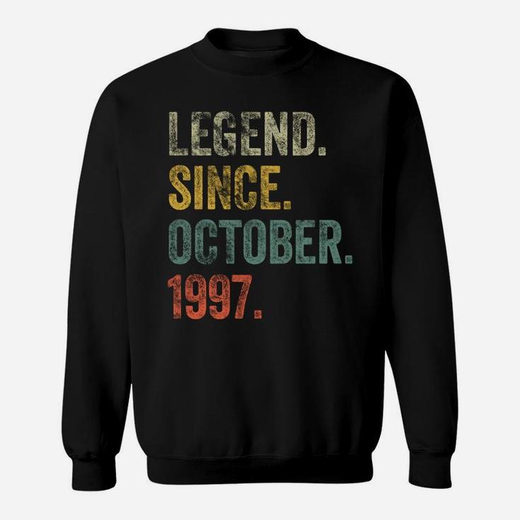 Vintage 1997 24Th Birthday Legend Since October 1997 Sweatshirt Sweatshirt