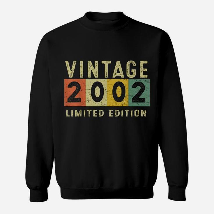 Vintage 2002 20Th Birthday 20 Years Old Gift Boy Girl Sweatshirt