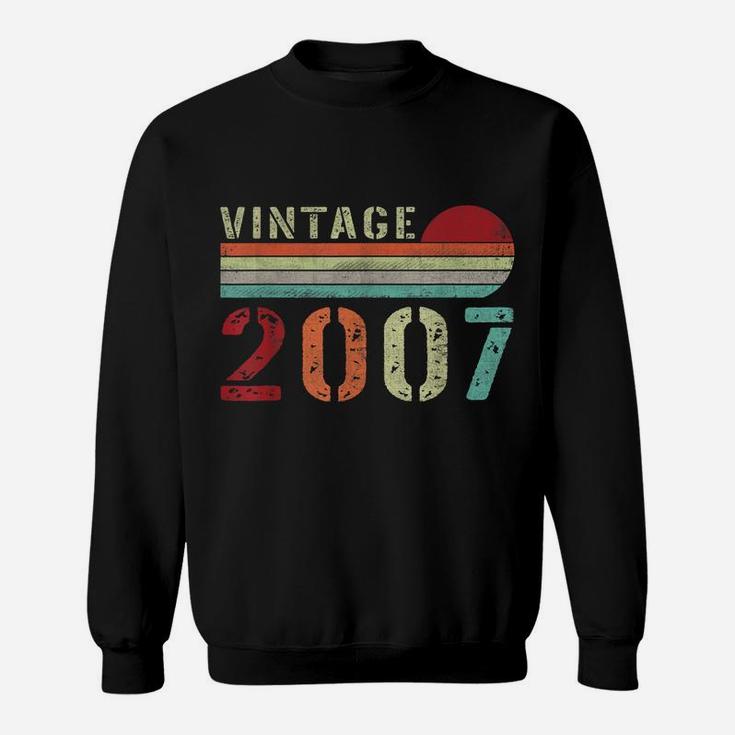 Vintage 2007 Funny 15 Years Old Boys And Girls 15Th Birthday Sweatshirt