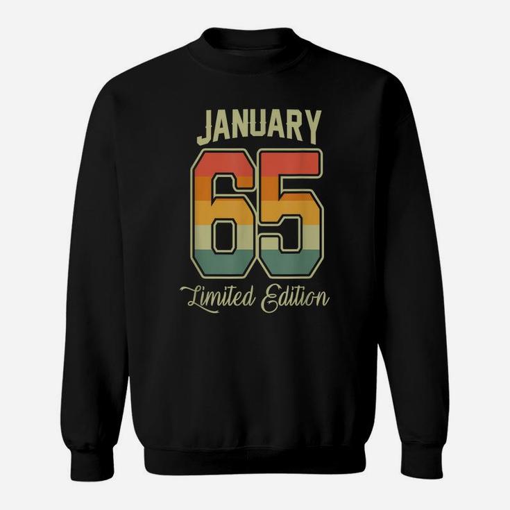 Vintage 55Th Birthday Gift January 1965 Sports Jersey Sweatshirt