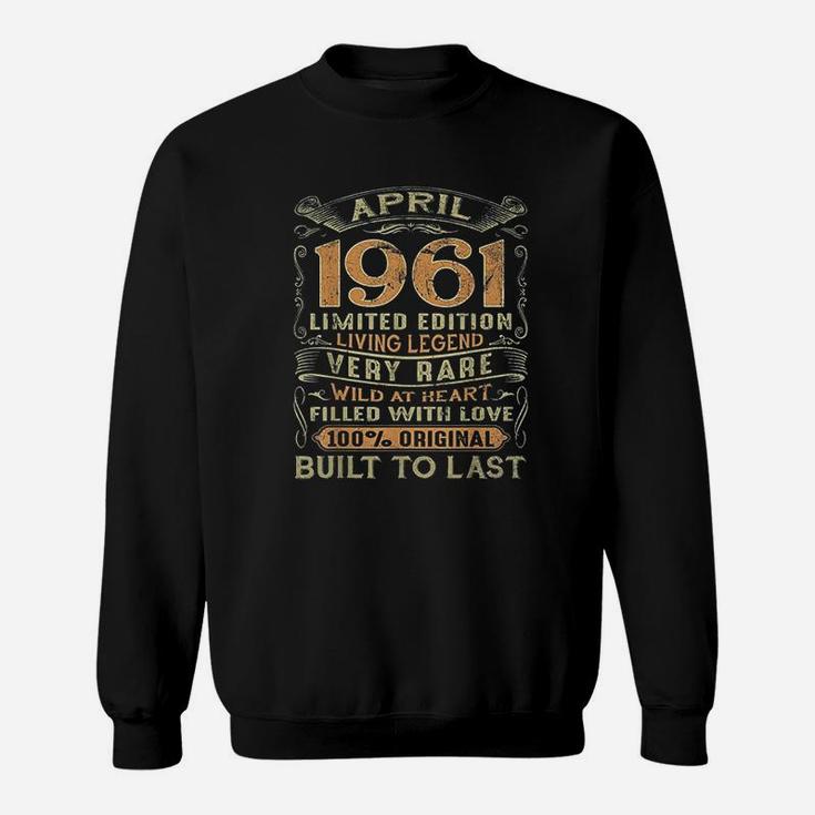 Vintage 60 Years Old April 1961 60Th Birthday Gift Idea Sweatshirt