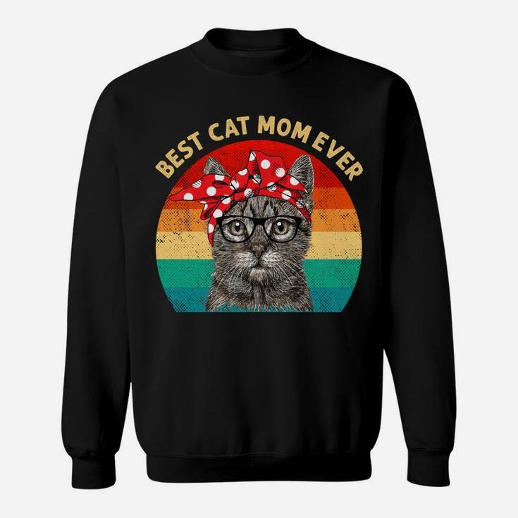 Vintage Best Cat Mom Ever  - Best Cat Mom Ever Women Sweatshirt
