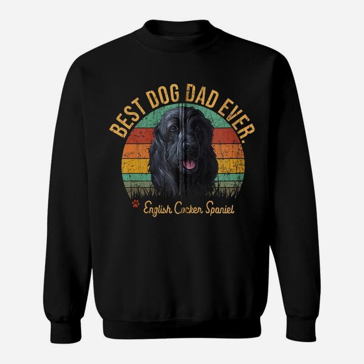 Vintage Best English Cocker Spaniel Dad Gift For Dog Lover Zip Hoodie Sweatshirt