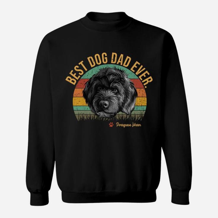 Vintage Best Portuguese Water Dad Ever Gift For Dog Lover Sweatshirt