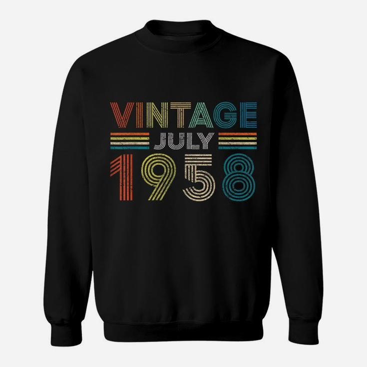 Vintage Born In July 1958 Man Myth Legend 62 Years Old Sweatshirt