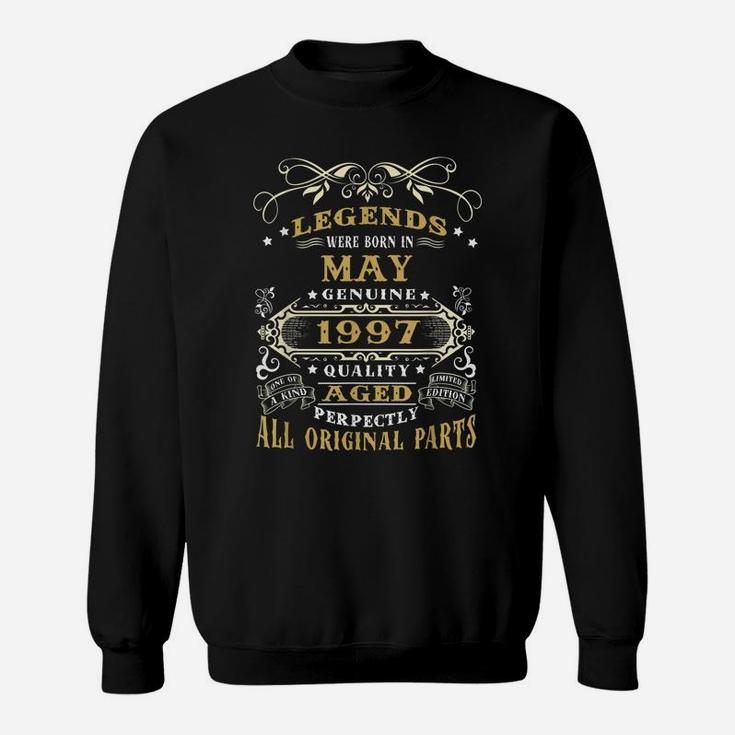 Vintage Born In May 1997 Man Myth Legend 23 Years Old Sweatshirt